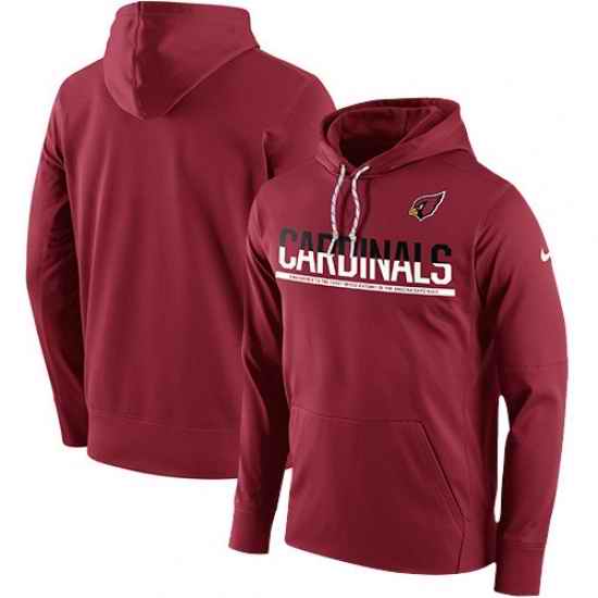 NFL Men Arizona Cardinals Nike Cardinal Sideline Circuit Pullover Performance Hoodie